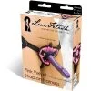 VELVET KNIT STRAP ON HARNESS PINK main