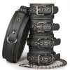 Easy Toys Fetish Set Collar, Ankle & Wrist Cuffs Black