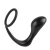 Ass-Gasm Silicone Cock Ring Plug - Black second