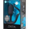 B-Vibe Snug, Tug Weighted Silicone & Penis Ring Black - Image 2