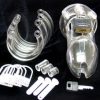 CB-6000S Male Chastity Device 2.5 inches Cock Cage and Lock Set Clear second
