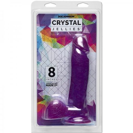 Crystal Jellies Ballsy C*ck 8.75 inches Purple Dildo second