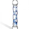 Glas 6.5 inches Glass Tip Textured Dildo Clear