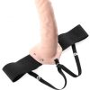 Hollow Strap On 8 inch Dildo - Beige second