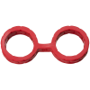 Japanese Bondage Silicone Cuffs Large Red main