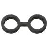 Japanese Bondage Silicone Cuffs Small Black main