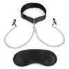 Lux Fetish Collar & Nipple Clamps Adjustable Pressure main