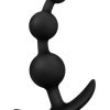 Luxe Be Me 3 Black Silicone Anal Beads main