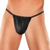Male power nylon lycra pouch thong black o/s main