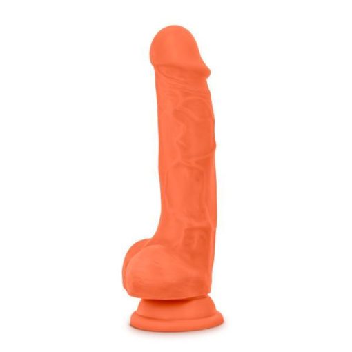 Neo Elite 7.5 inches Silicone Dual Density Cock with Balls Orange second