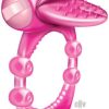 Nubby Tongue Magenta Pink Vibrating Cock Ring main
