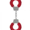 Ouch Furry Pleasure Handcuffs Red main
