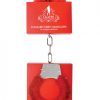 Ouch Furry Pleasure Handcuffs Red second