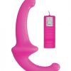 Ouch Vibrating Silicone Strapless Strap On Pink main
