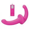 Ouch Vibrating Silicone Strapless Strap On Pink second