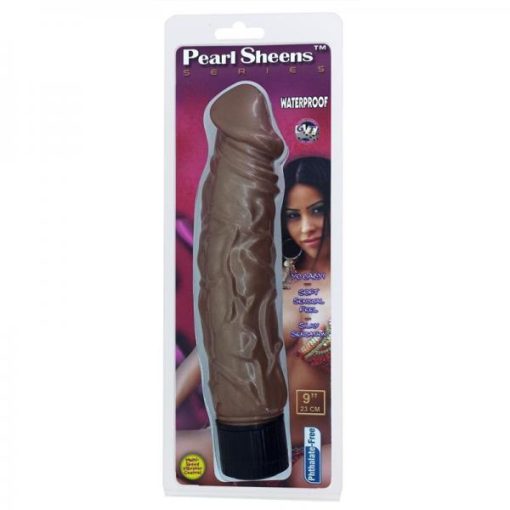 Pearl Sheens 9 Inches Brown Vibrating Dildo second