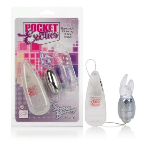 Pocket Exotics Snow Bunny Bullet Clear Vibrator second