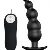 Pretty Love Vibrating Bead Shaped Butt Plug Black main