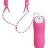 Romantic Wave Electro Shock Vibrating Nipple Clamps Pink main