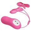 Romantic Wave Electro Shock Vibrating Nipple Clamps Pink second
