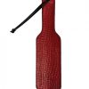 Rouge Plain Leather Paddle Burgundy Black main