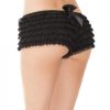 Ruffle Shorts Back Bow Detail Black O/S second