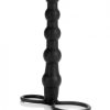 Silicone Love Rider Beaded Dual Penetrator Cock Ring Black main