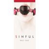 Sinful Adjustable Vinyl Ball Gag - Pink second