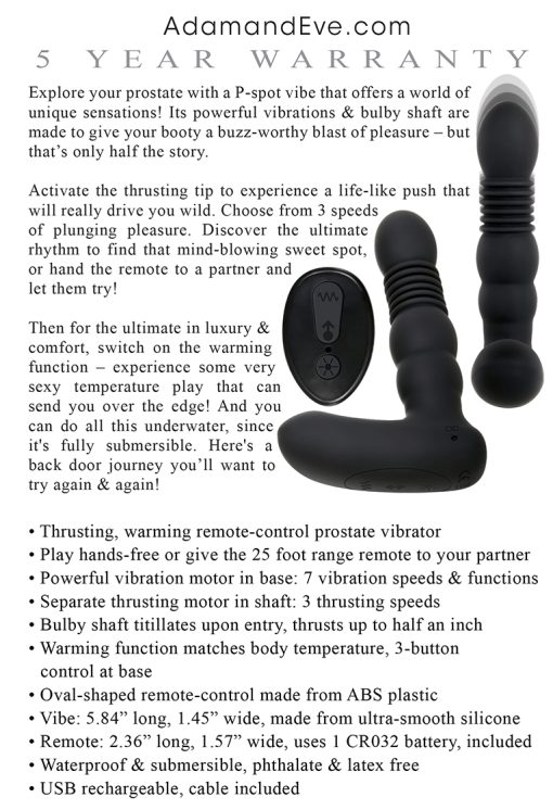 Adam & Eve Adams Warming & Rotating Prostate Thruster - Image 4