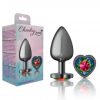 Cheeky Charms Heart Rainbow Large Gunmetal Butt Plug Prostate Massagers 3