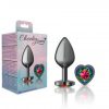 Cheeky Charms Heart Rainbow Medium Gunmetal Butt Plug Small & Medium Butt Plugs 3