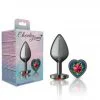 Cheeky Charms Heart Rainbow Medium Gunmetal Butt Plug Small & Medium Butt Plugs 3