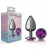 Cheeky Charms Round Purple Large Gunmetal Butt Plug Huge Butt Plugs 3