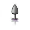 Cheeky Charms Round Purple Large Gunmetal Butt Plug - Image 3