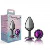 Cheeky Charms Round Purple Medium Gunmetal Butt Plug Butt Plugs 3