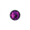 Cheeky Charms Round Purple Medium Gunmetal Butt Plug - Image 4