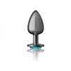 Cheeky Charms Round Teal Large Gunmetal Butt Plug - Image 3