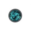 Cheeky Charms Round Teal Large Gunmetal Butt Plug - Image 4