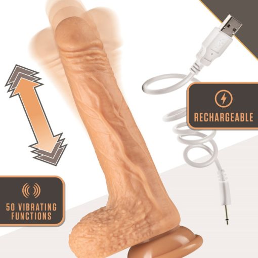 Dr Skin Dr Grey 7In Dildo Thrusting Vanilla - Image 3