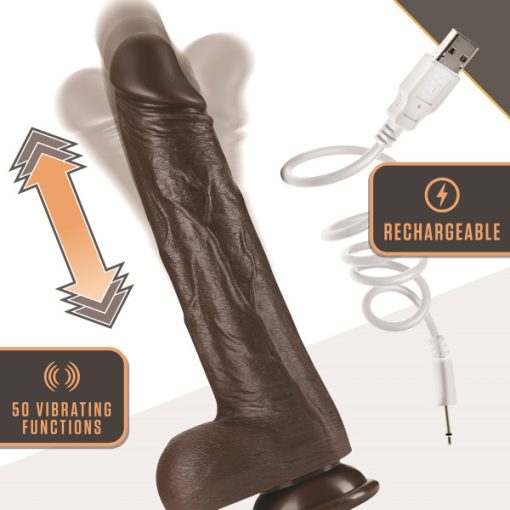 Dr Skin Dr Murphy 8In Dildo Thrusting Chocolate - Image 3