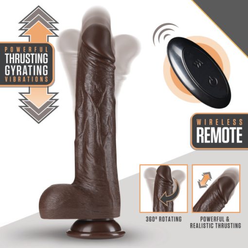 Dr Skin Dr Murphy 8In Dildo Thrusting Chocolate - Image 4