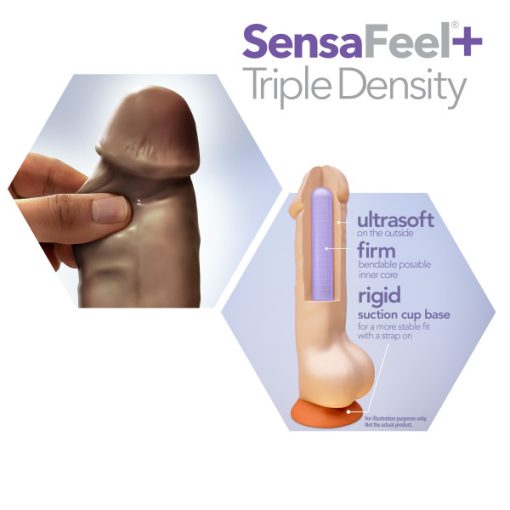 Dr Skin Plus 6In Poseable Dildo Chocolate - Image 3