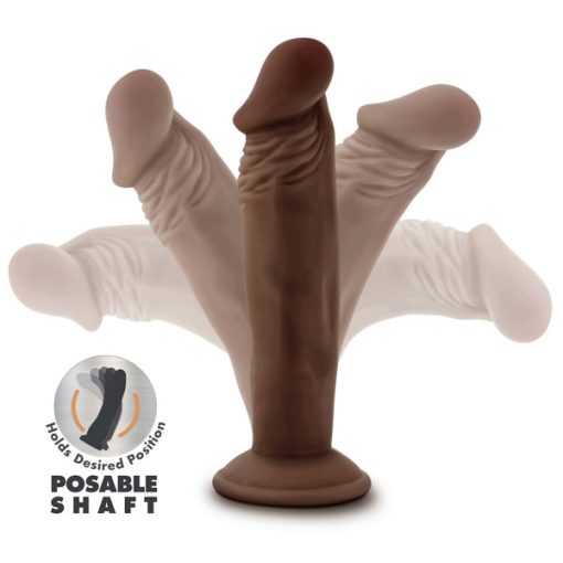 Dr Skin Plus 6In Poseable Dildo Chocolate - Image 4