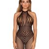 Fishnet Bodystocking Black O/S Naughty Role Play Main Image