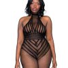 Fishnet Bodystocking Black Q/S Naughty Role Play Main Image