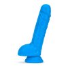 Neo 9In Dual Density Dildo Neon Blue - Image 4