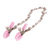 Nipple Play Crystal Chain Nipple Clamps Pink - Image 4