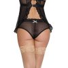 Passion Pointe Baby Doll & Panty Set Black S/M Naughty Role Play 3