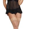 Passion Pointe Baby Doll & Panty Set Black S/M - Image 4