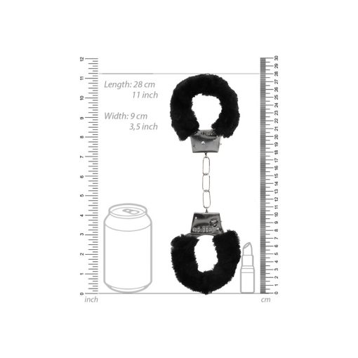 Pleasure Furry Hand Cuffs W/ Quick Release Button - Image 3